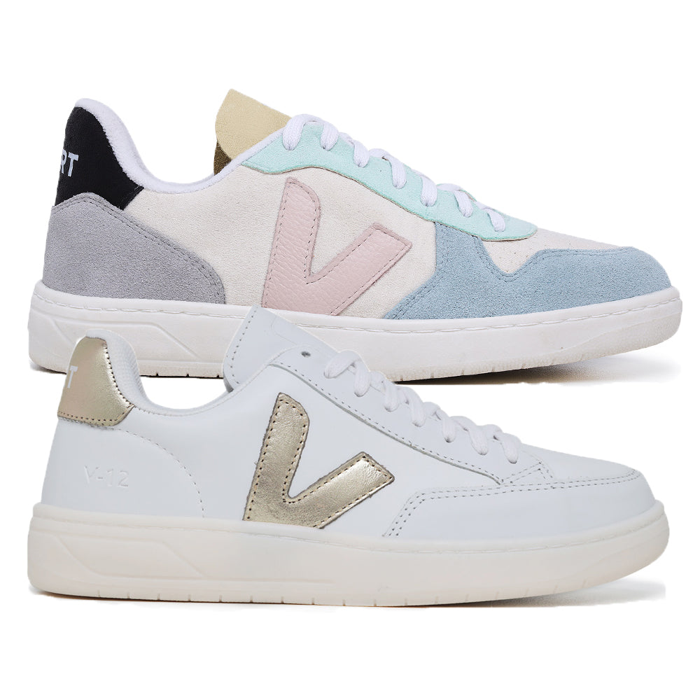 Compre 1 Leve 2 Pares V-10 Suede Multico Natural e V-12 White Platine