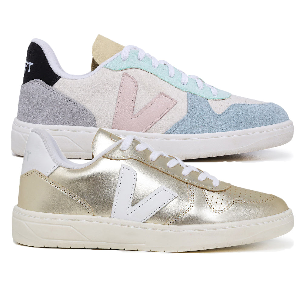 Compre 1 Leve 2 Pares V-10 All Platine e V-10 Suede Multico Natural Babe