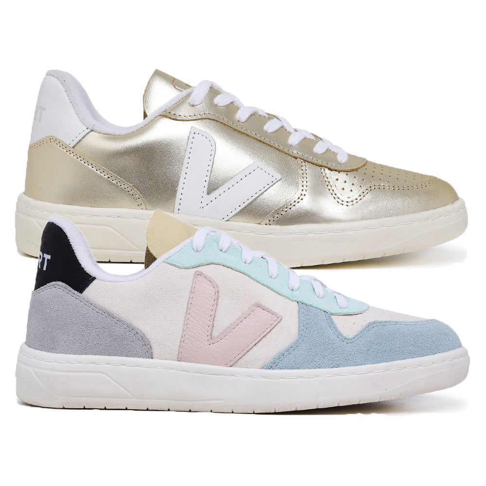 Compre 1 Leve 2 Pares V-10 All Platine e V-10 Suede Multico Natural Babe